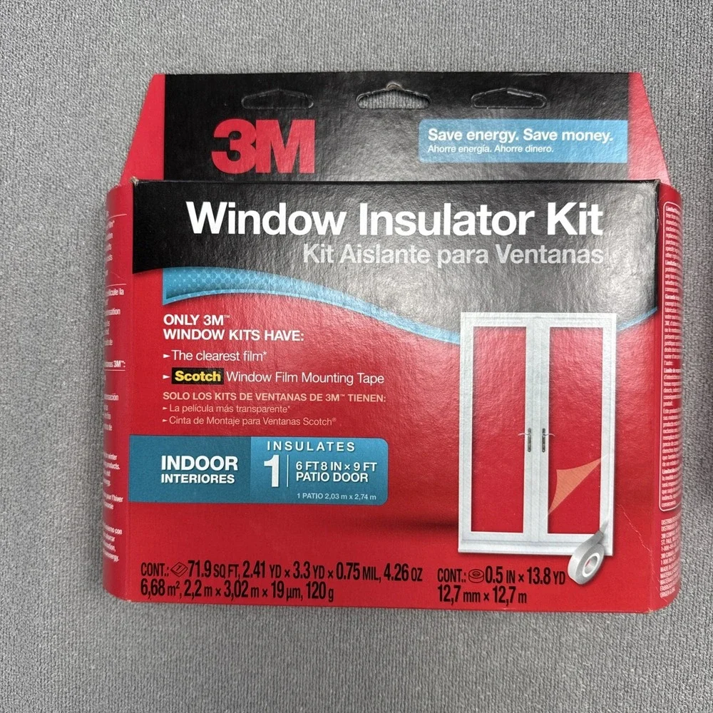2‎ Packs Of 3M Outdoor Patio Door Window Insulation Kit (6 ft 8